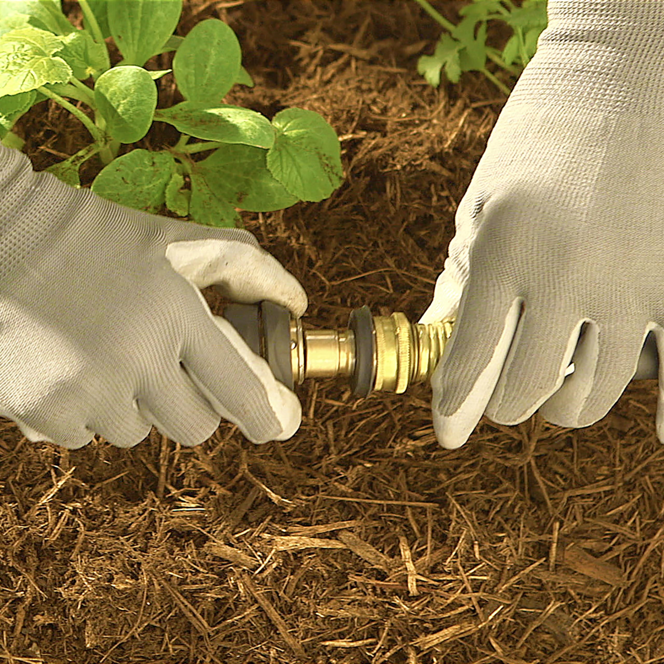 Gilmour 2pc Hose Connector Set, Brass Garden Hose Quick Connect Fittings for Hoses, Nozzles and Sprinklers - Image 3