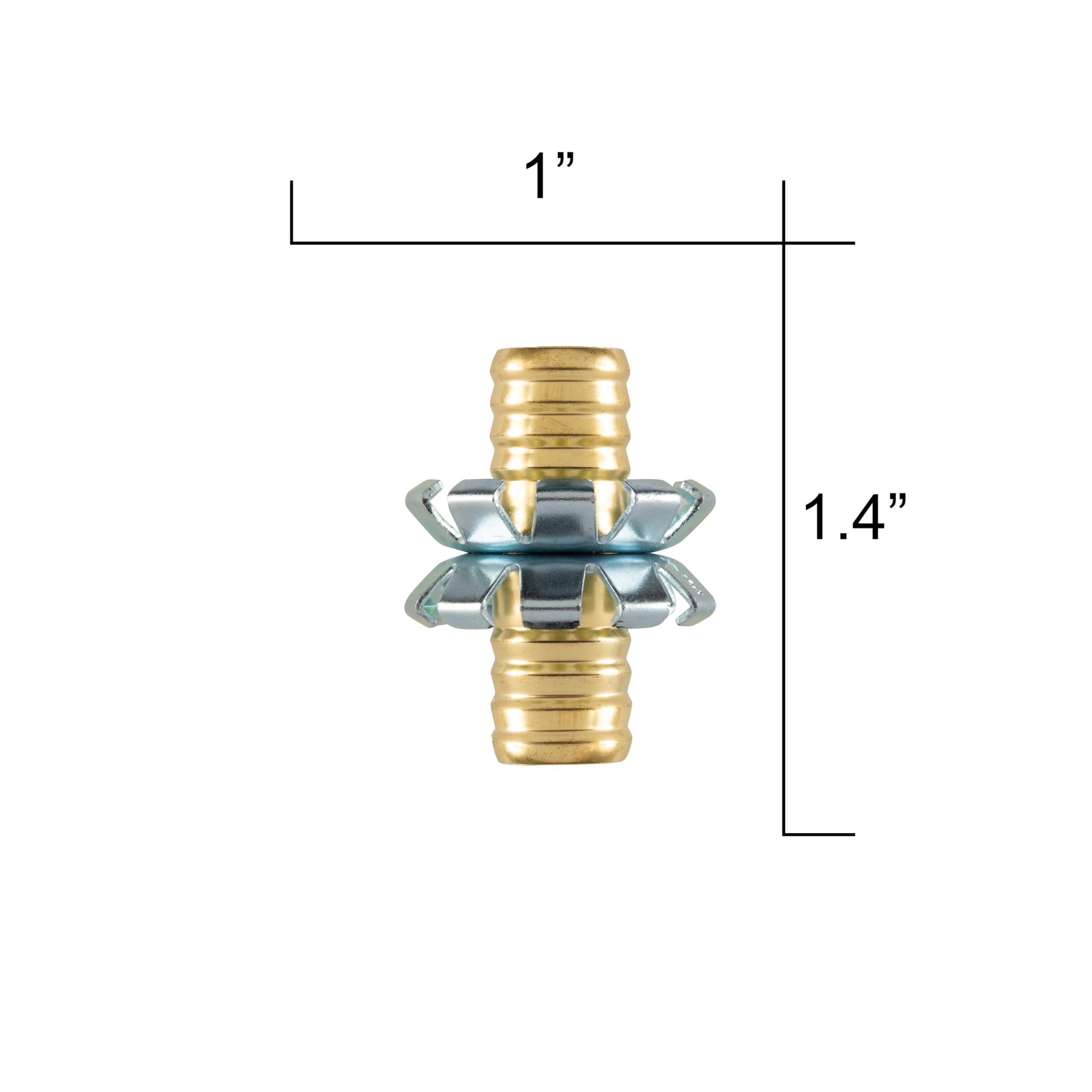 Gilmour 3/4" Brass Hose Clinch Mender, Heavy Duty Metal Water Hose Repair Kit, Garden Hose Repair Fitting - Image 5