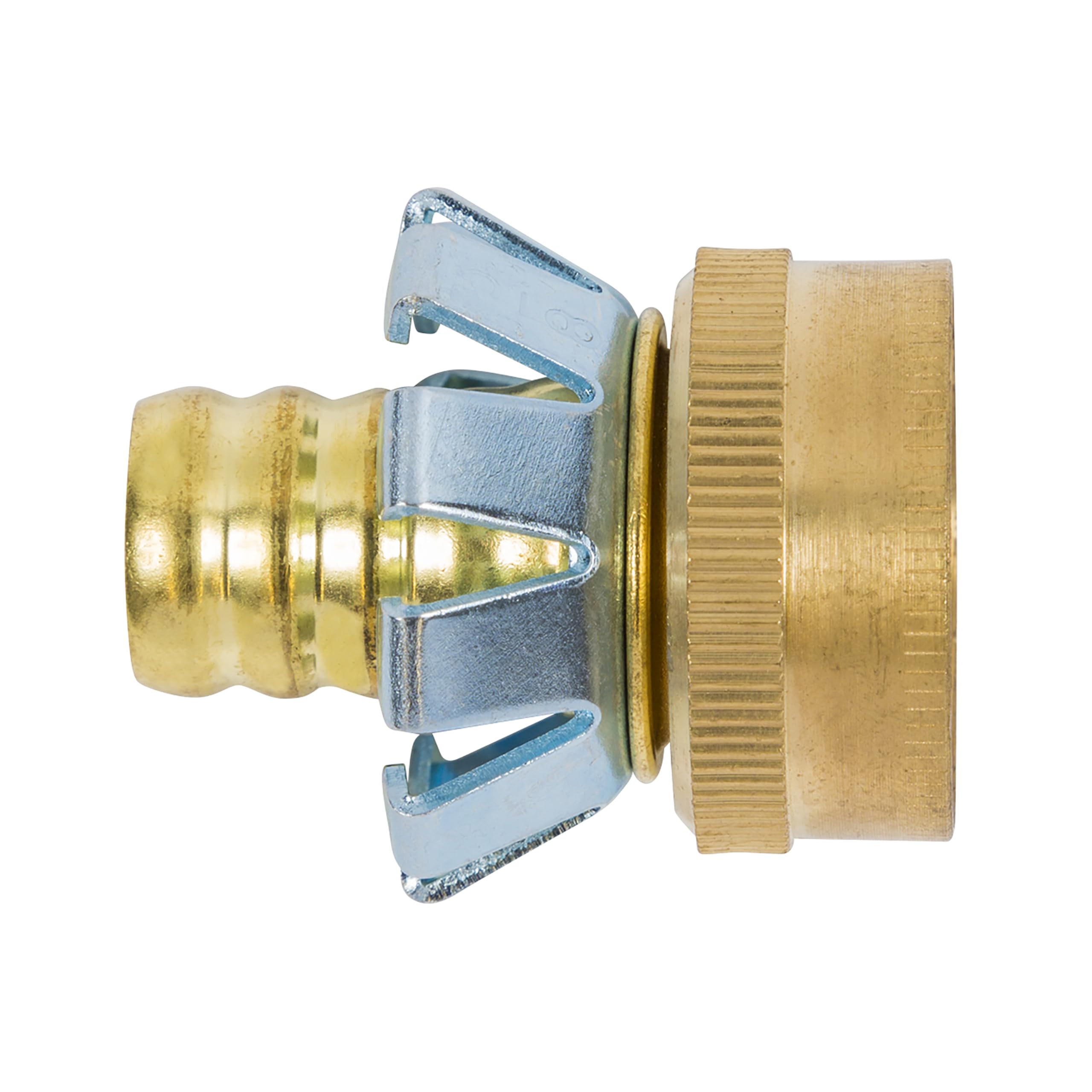 Gilmour 3/4" Female Brass Hose Clinch Mender Coupling, Heavy Duty Metal Water Hose Repair Kit, Garden Hose Repair Fitting - Image 3