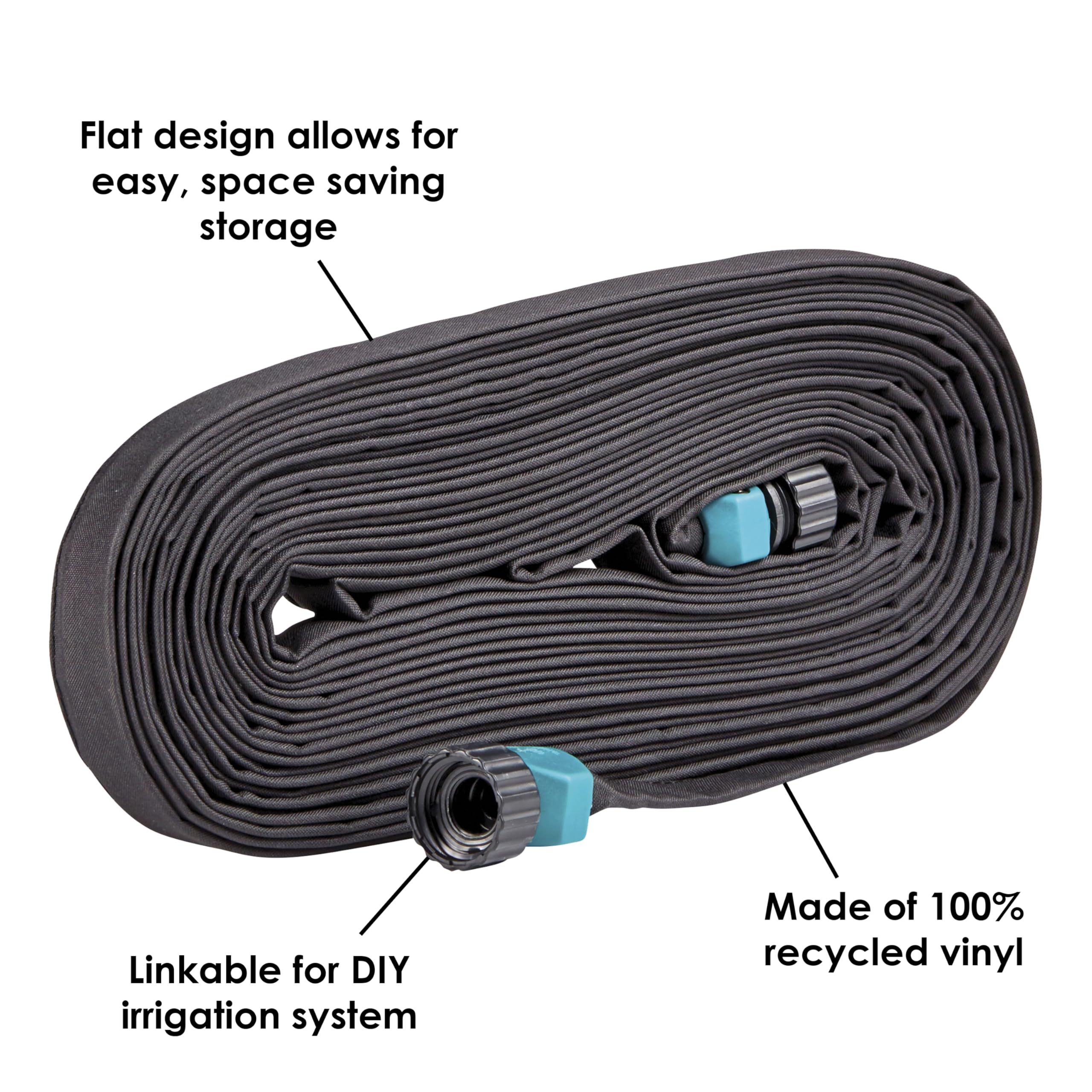 Gilmour 50' Black Flat Weeper Soaker Hose for Garden Beds, Drip Irrigation Outdoor Hose, Flexible Garden Hose for Vegetable Gardens, Flower Beds, Lawns, and Orchards - Image 5