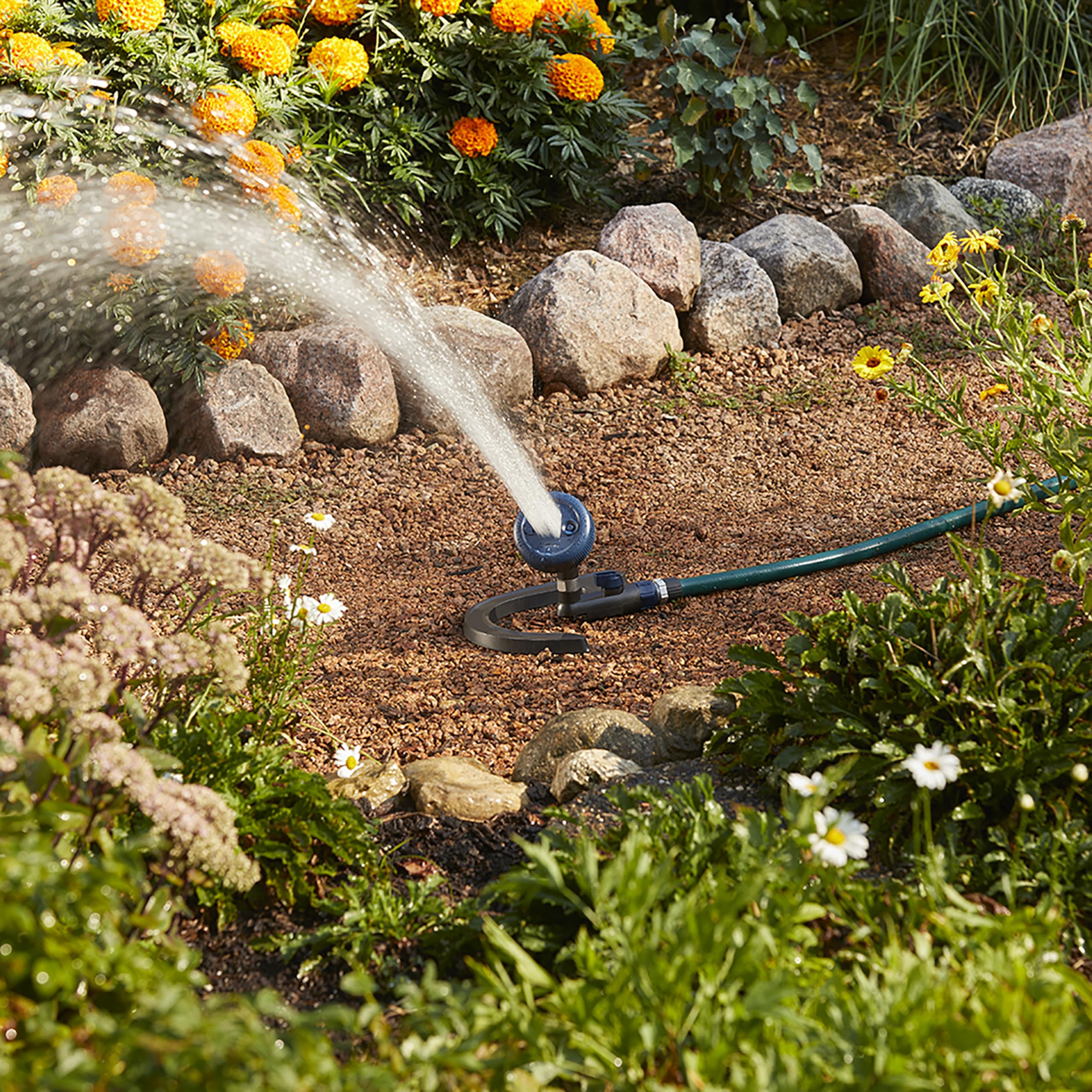 Gilmour Adjustable Spot Sprinkler with Hook Base, Pivoting Multi Pattern Sprinkler Head for Targeted Coverage in Flower Beds and Vegetable Gardens - Image 10