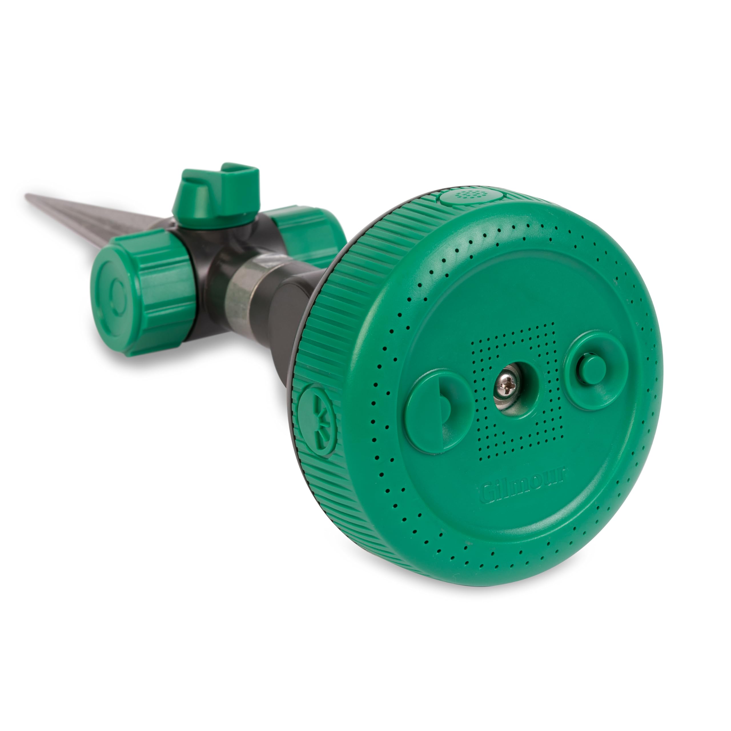Gilmour Adjustable Spot Sprinkler with Spike Base, Pivoting Multi Pattern Sprinkler Head for Targeted Coverage in Flower Beds and Vegetable Gardens - Image 3