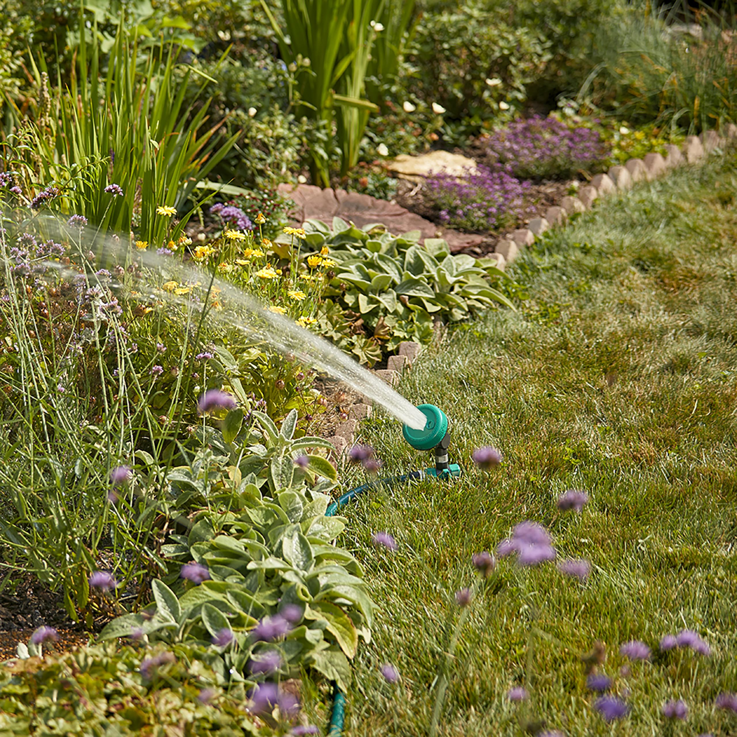 Gilmour Adjustable Spot Sprinkler with Spike Base, Pivoting Multi Pattern Sprinkler Head for Targeted Coverage in Flower Beds and Vegetable Gardens - Image 8