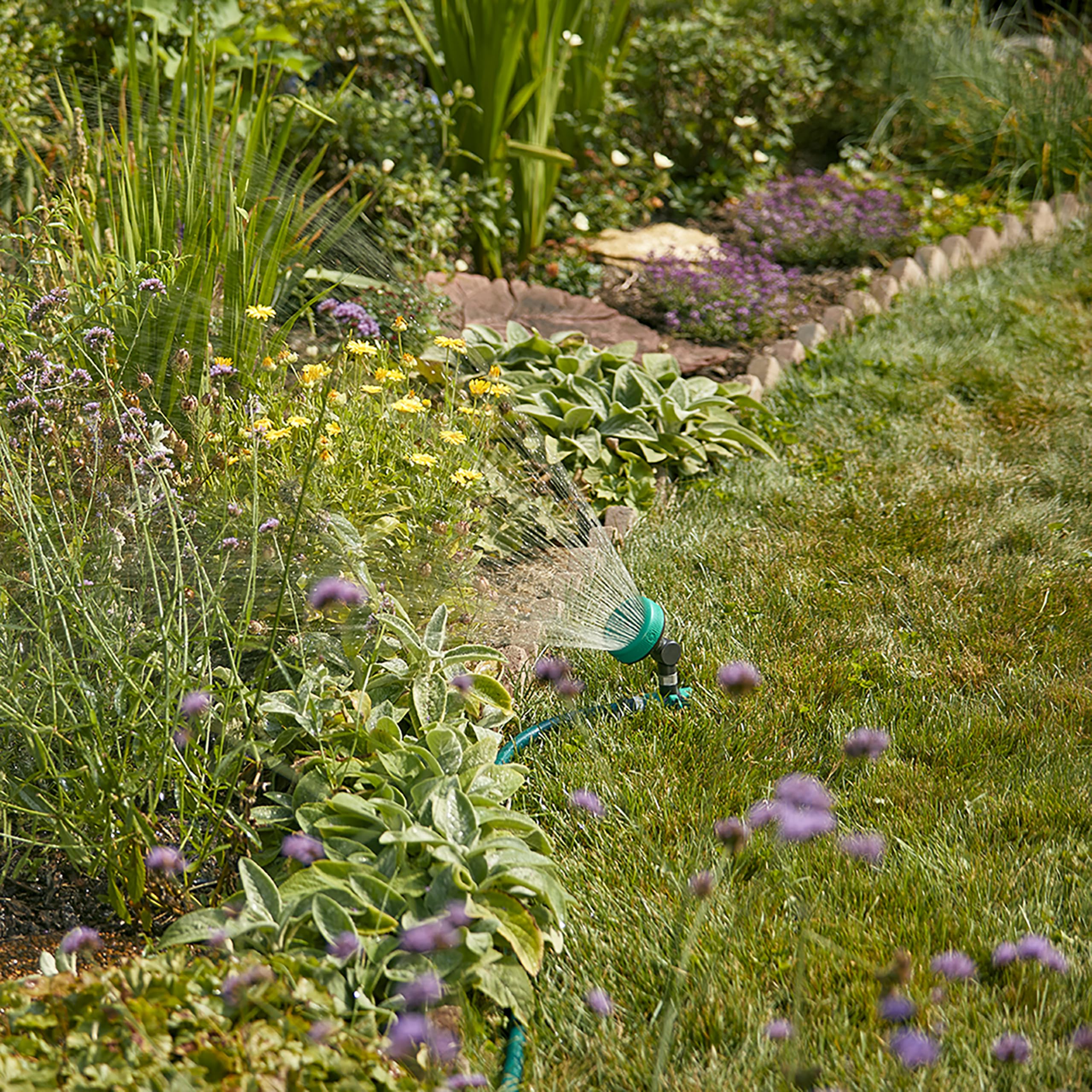 Gilmour Adjustable Spot Sprinkler with Spike Base, Pivoting Multi Pattern Sprinkler Head for Targeted Coverage in Flower Beds and Vegetable Gardens - Image 9