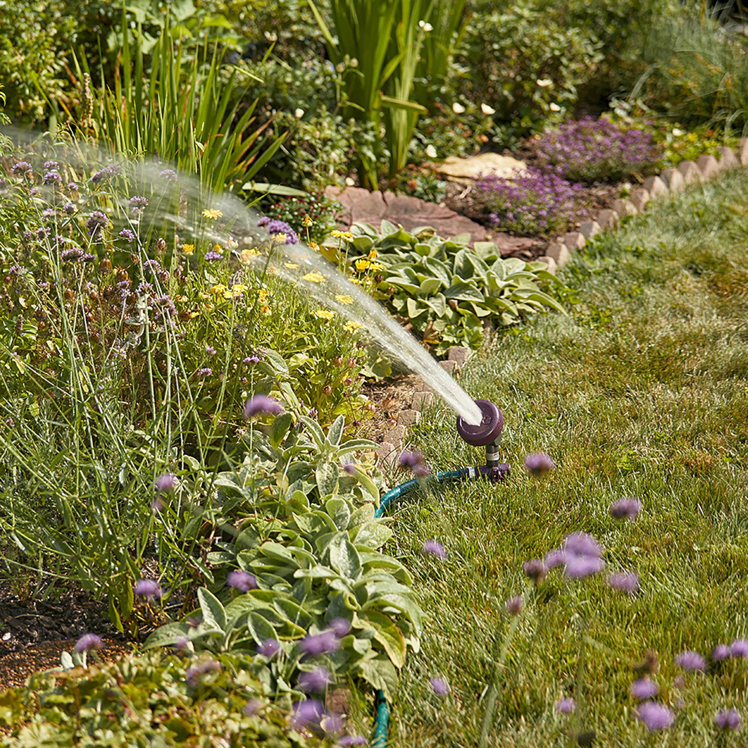 Gilmour Adjustable Spot Sprinkler with Spike Base, Pivoting Multi Pattern Sprinkler Head for Targeted Coverage in Flower Beds and Vegetable Gardens - Image 8