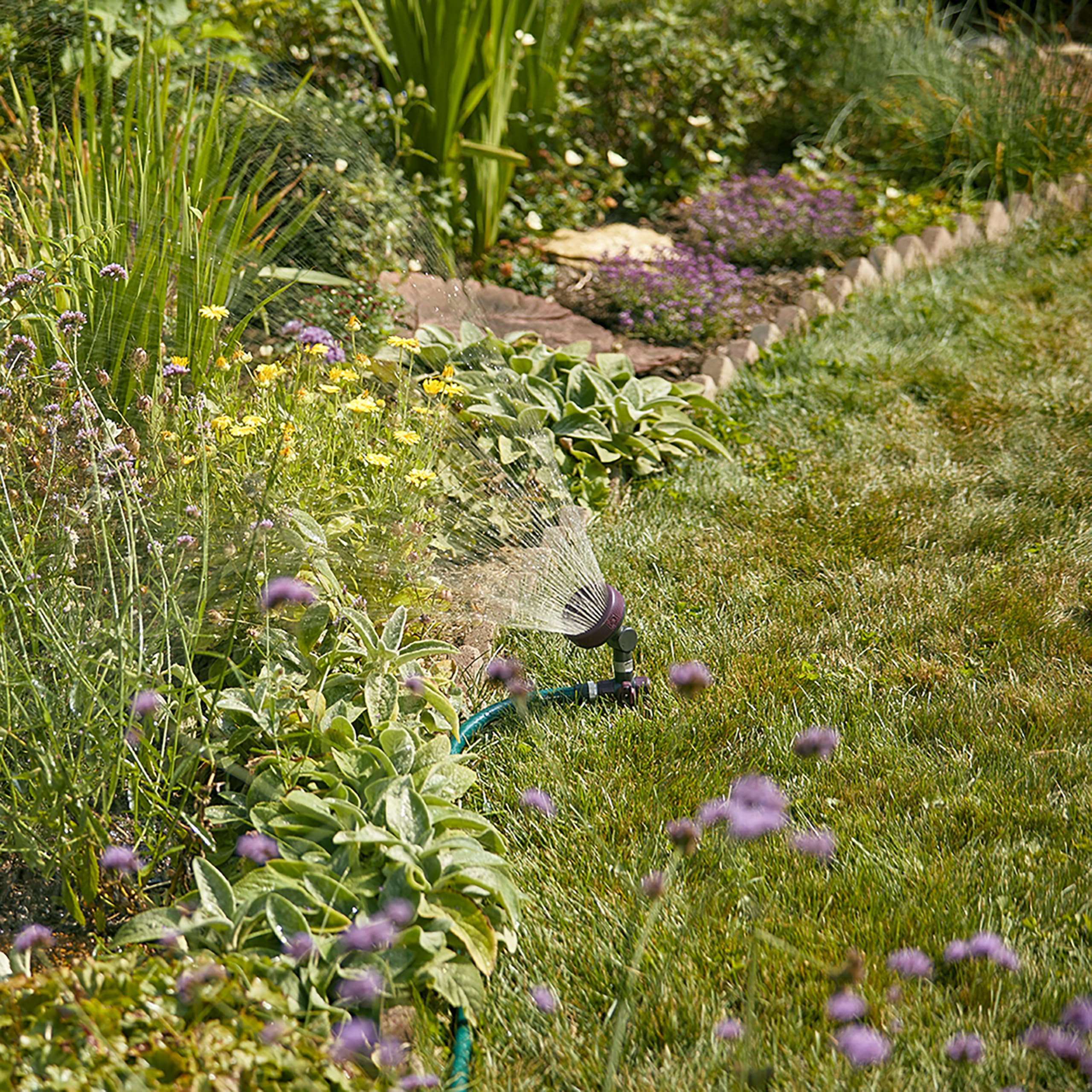 Gilmour Adjustable Spot Sprinkler with Spike Base, Pivoting Multi Pattern Sprinkler Head for Targeted Coverage in Flower Beds and Vegetable Gardens - Image 9