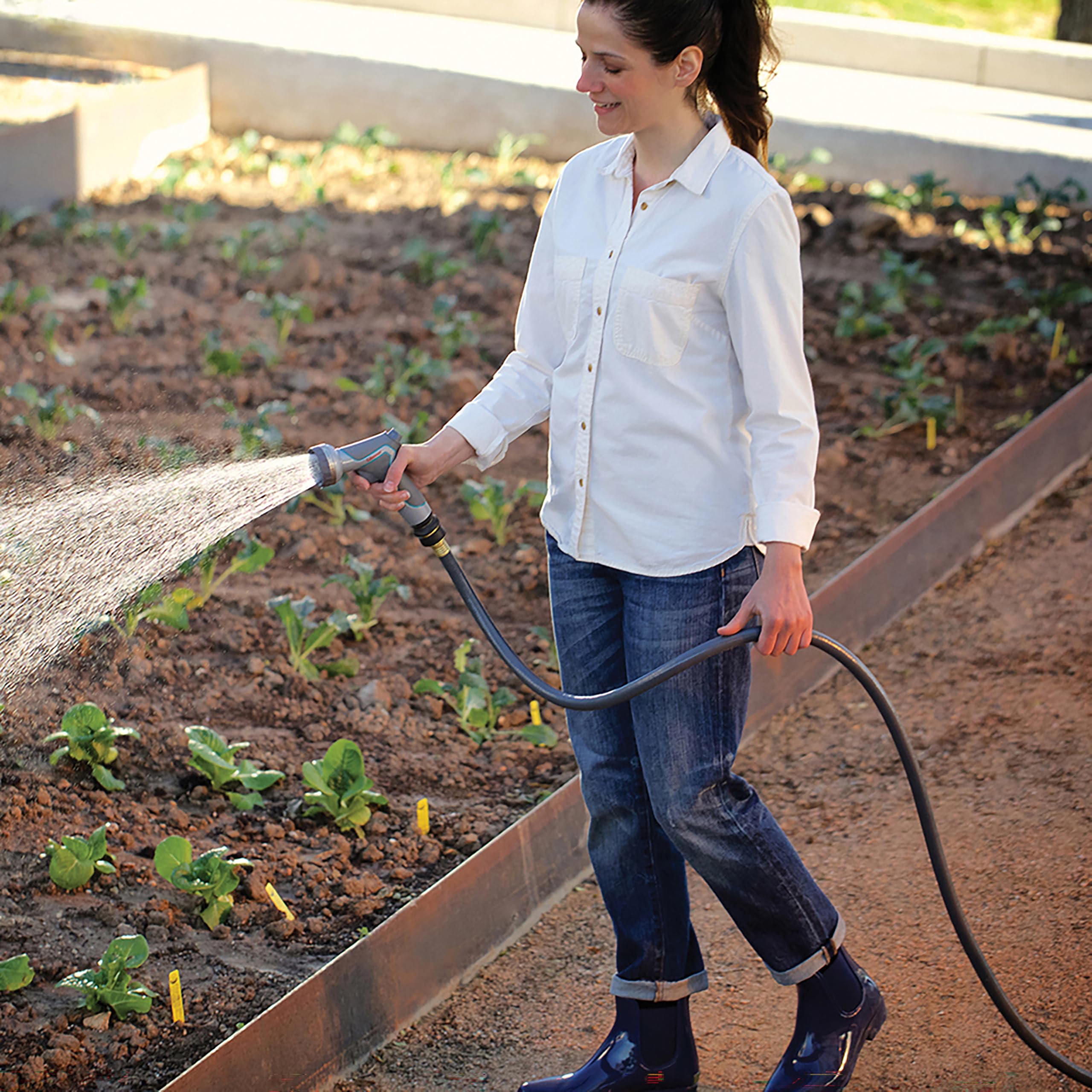 Gilmour Flexogen 5/8 in x 50 ft Garden Hose, Heavy Duty Water Hose, Flexible and Kink Resistant Outdoor Hose, Gray - Image 4