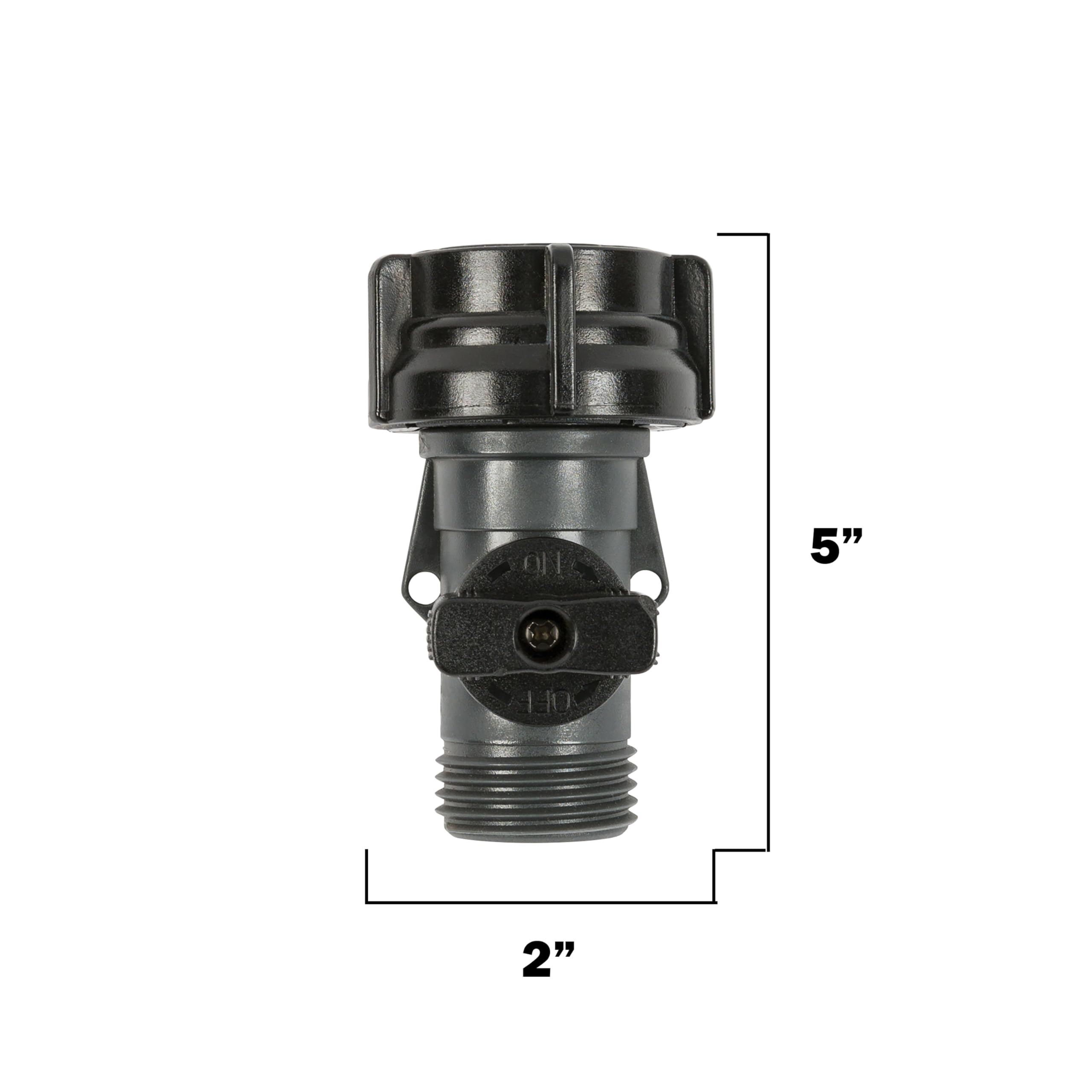 Gilmour Full Flow Garden Hose Shut Off Valve, Rust Proof Single Water Shut Off Valve, Gray - Image 4