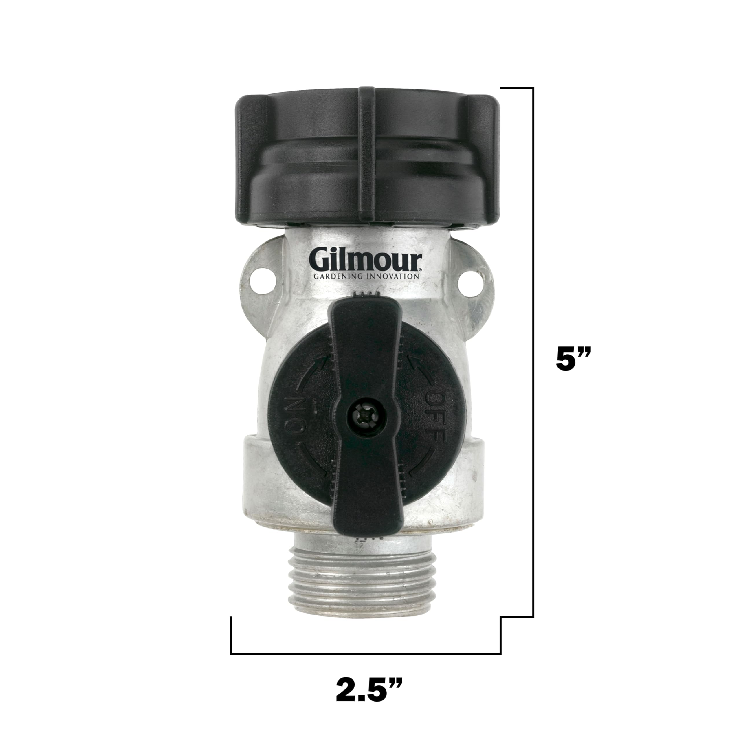 Gilmour Garden Hose Shut Off Valve, Durable Metal Full Flow Water Shut Off Valve - Image 4