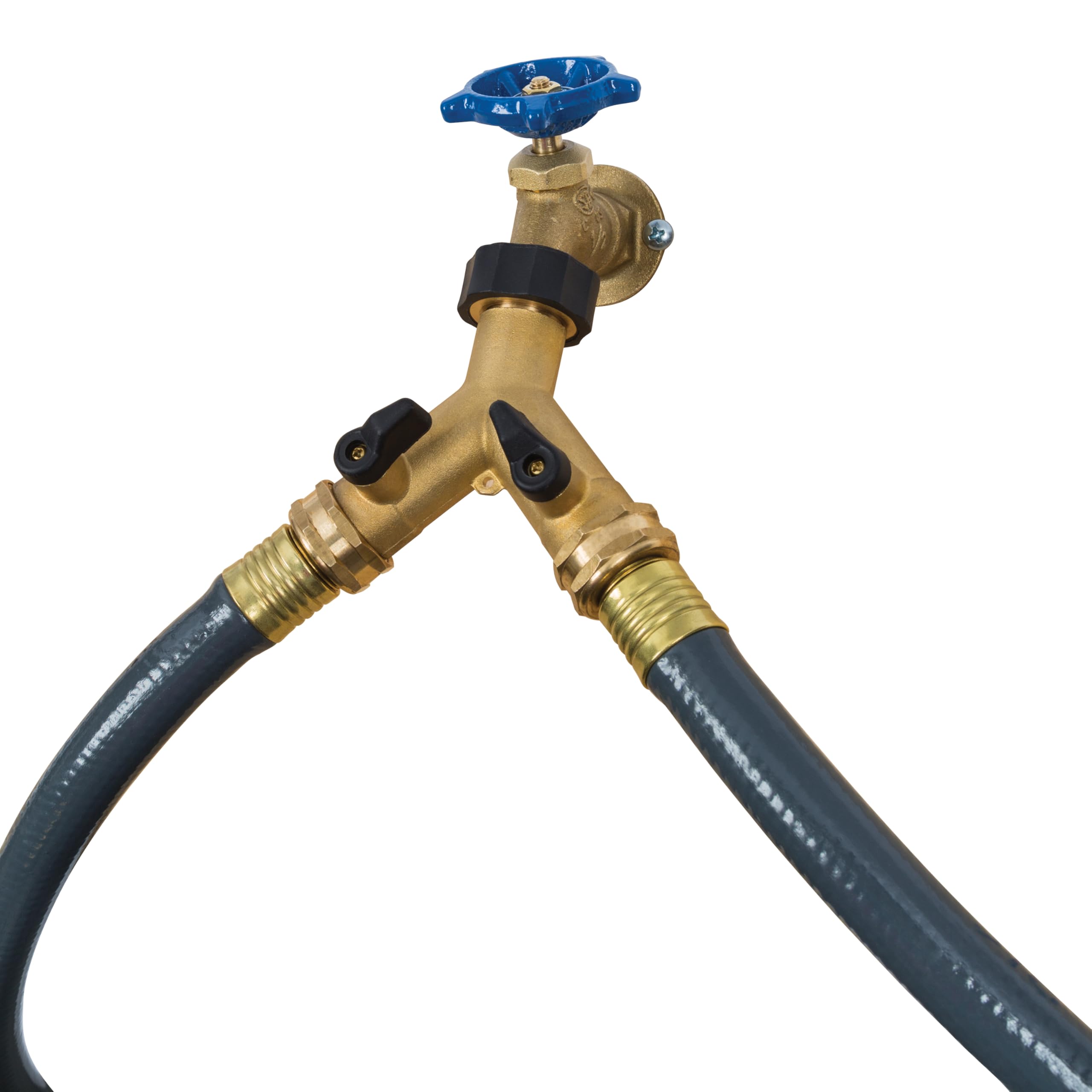 Gilmour Heavy Duty 2 Way Garden Hose Splitter, Dual Water Hose Splitter with Shut Off Valve, Brass Water Manifold - Image 5