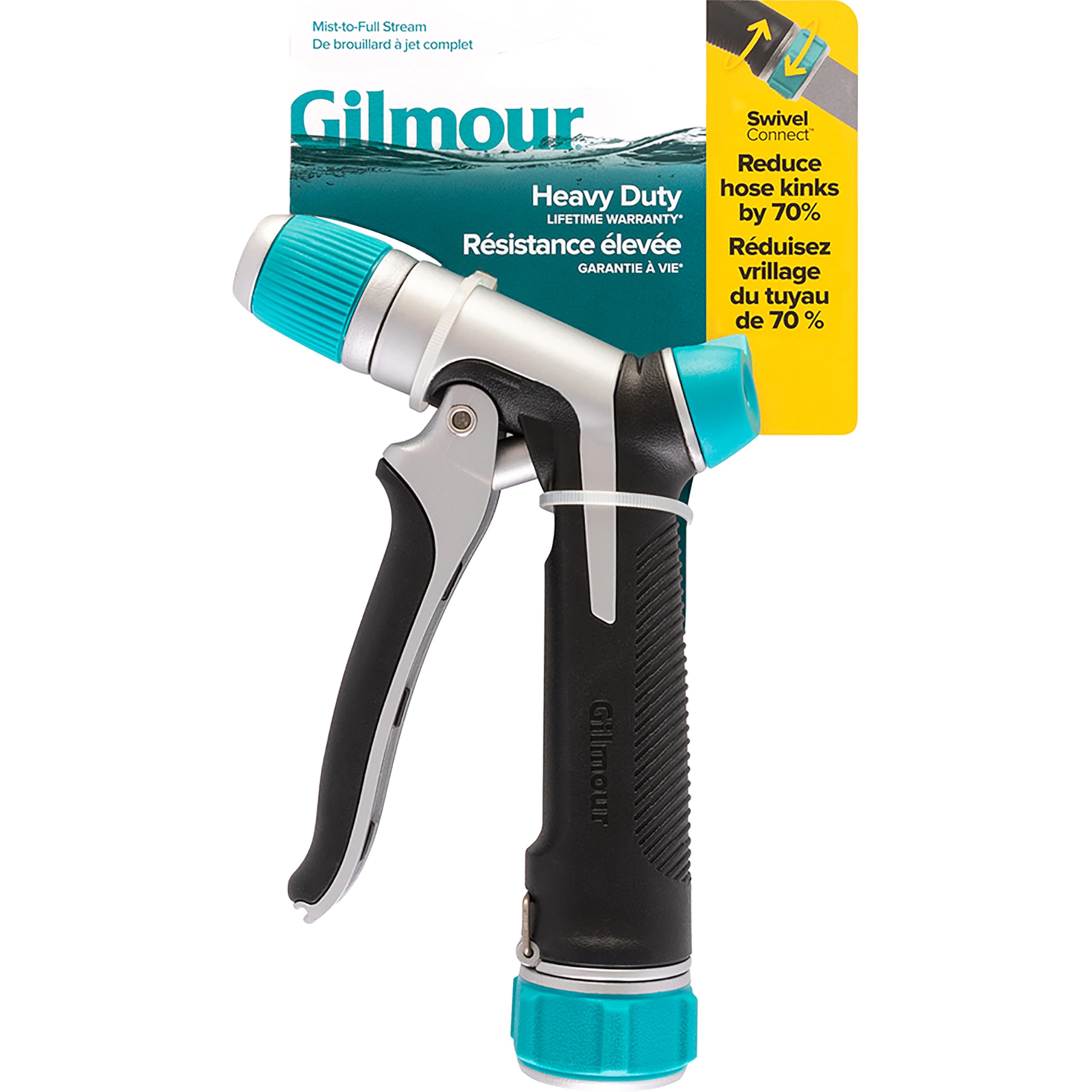 Gilmour Heavy Duty Front Control Garden Hose Nozzle with Adjustable Spray Pattern, Water Hose Nozzle for Watering Garden or Lawn - Image 3