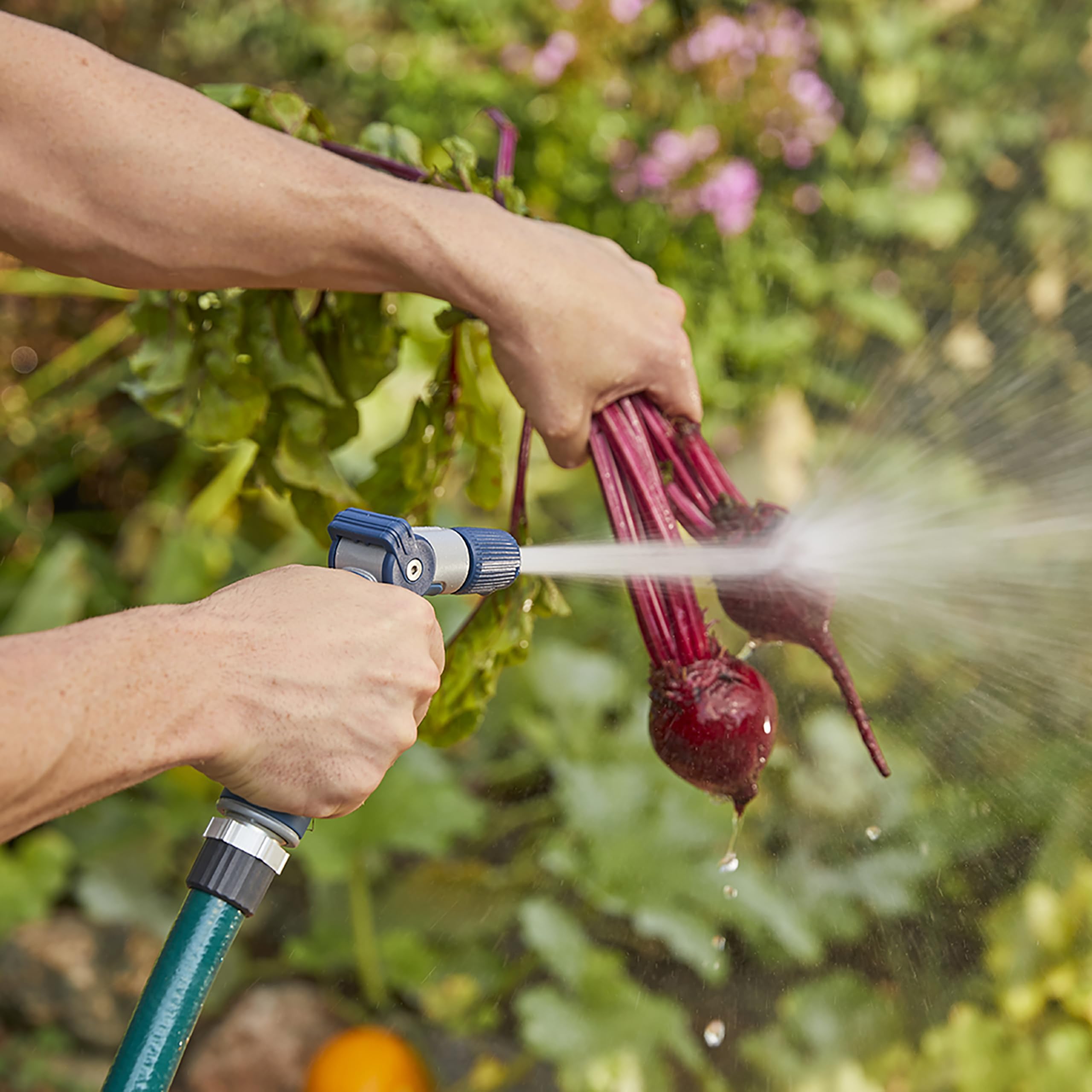 Gilmour Medium Duty Garden Hose Nozzle with Adjustable Spray Pattern, Water Hose Nozzle for Watering Garden or Lawn, Blue - Image 7