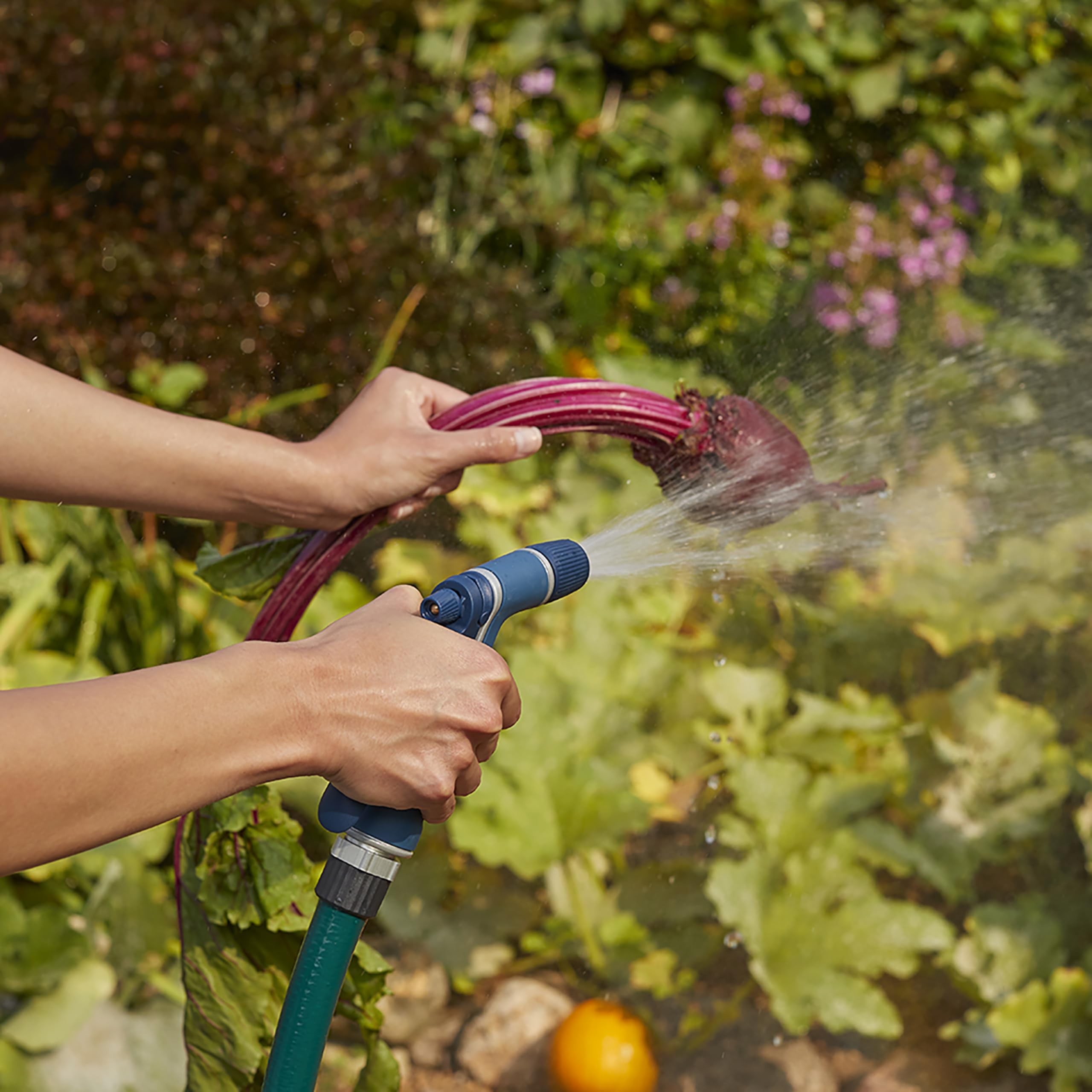 Gilmour Medium Duty Garden Hose Nozzle with Adjustable Spray Pattern, Water Hose Nozzle for Watering Garden or Lawn, Blue - Image 8