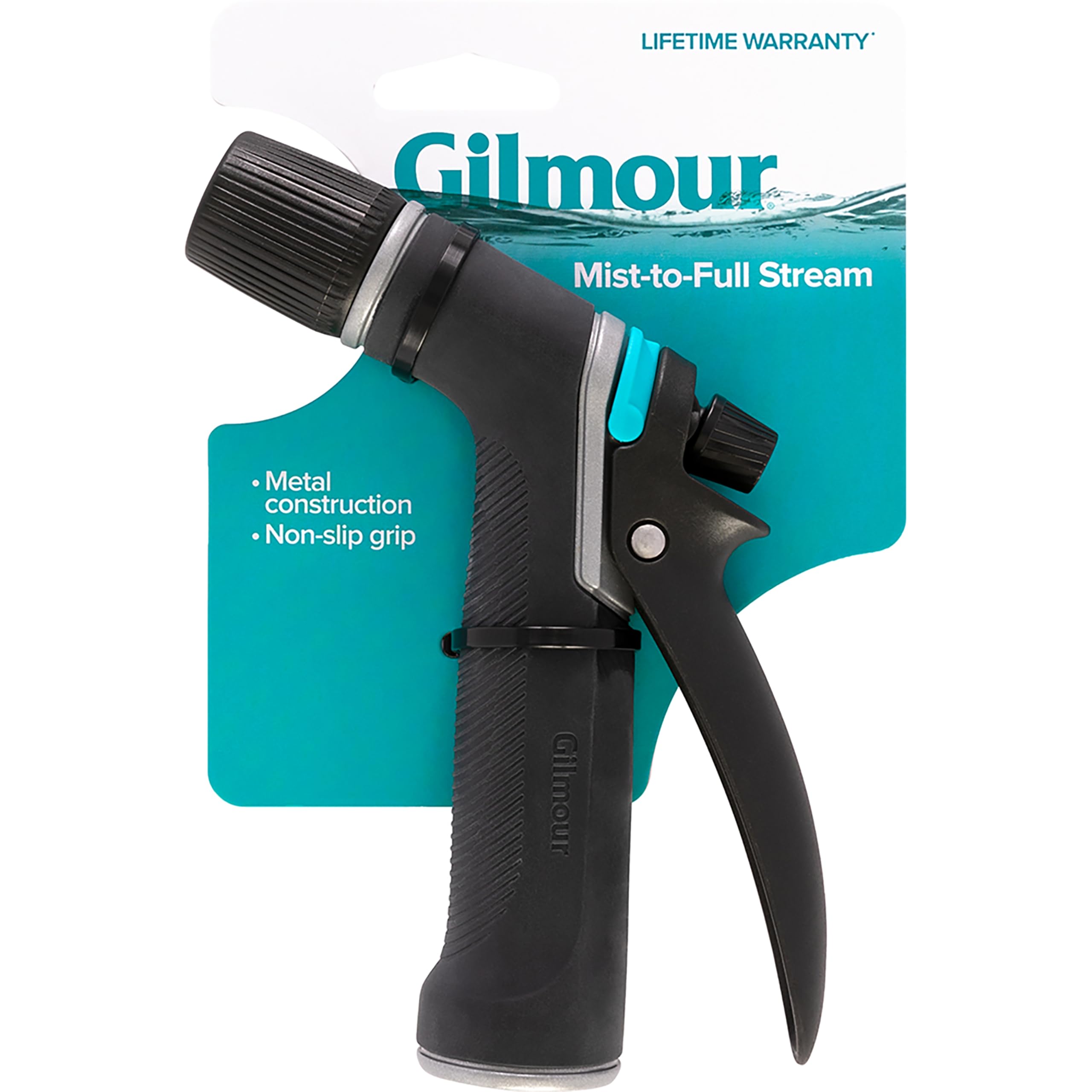 Gilmour Medium Duty Garden Hose Nozzle with Adjustable Spray Pattern, Water Hose Nozzle for Watering Garden or Lawn, Black - Image 4