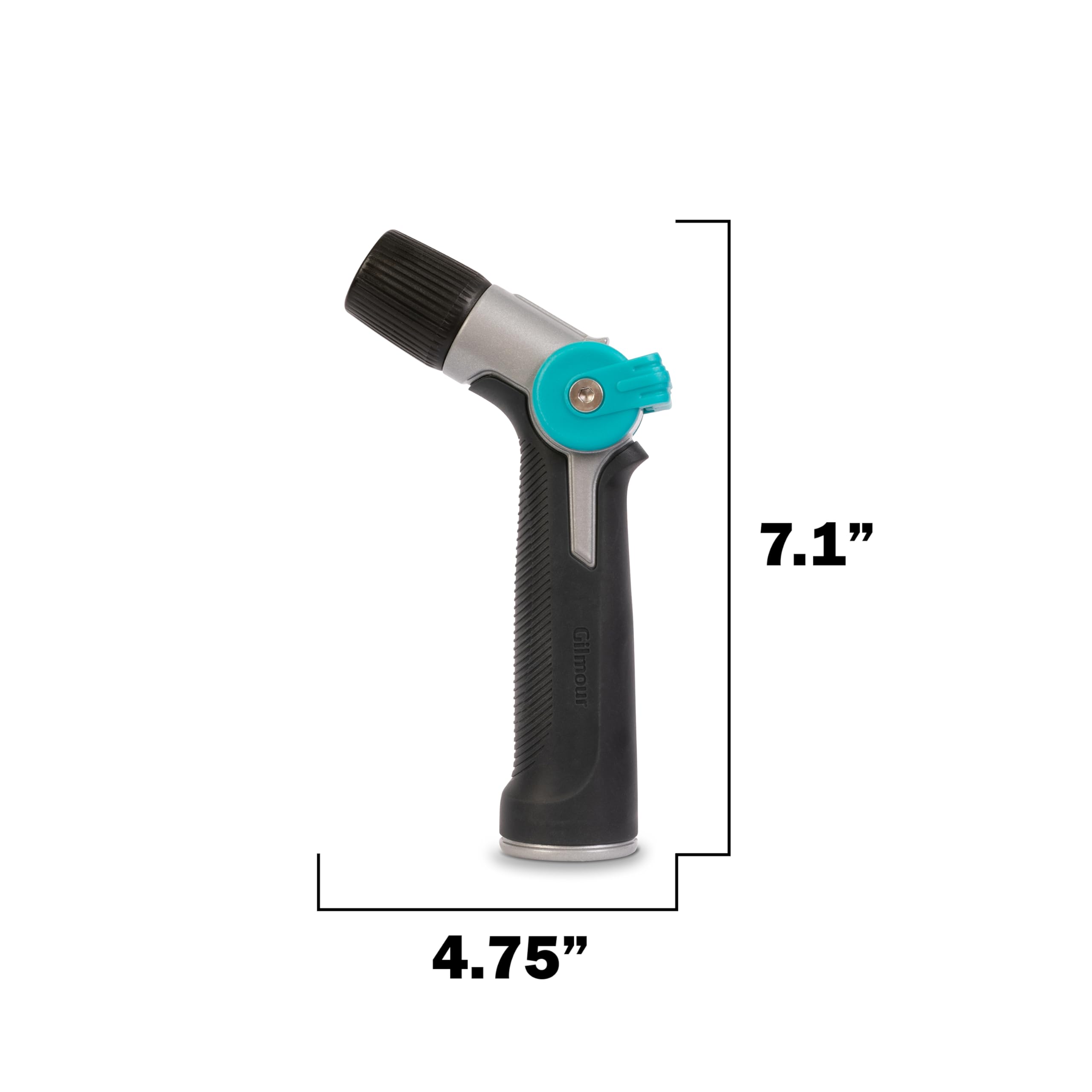 Gilmour Medium Duty Garden Hose Nozzle with Adjustable Spray Pattern, Water Hose Nozzle for Watering Garden or Lawn, Black - Image 3