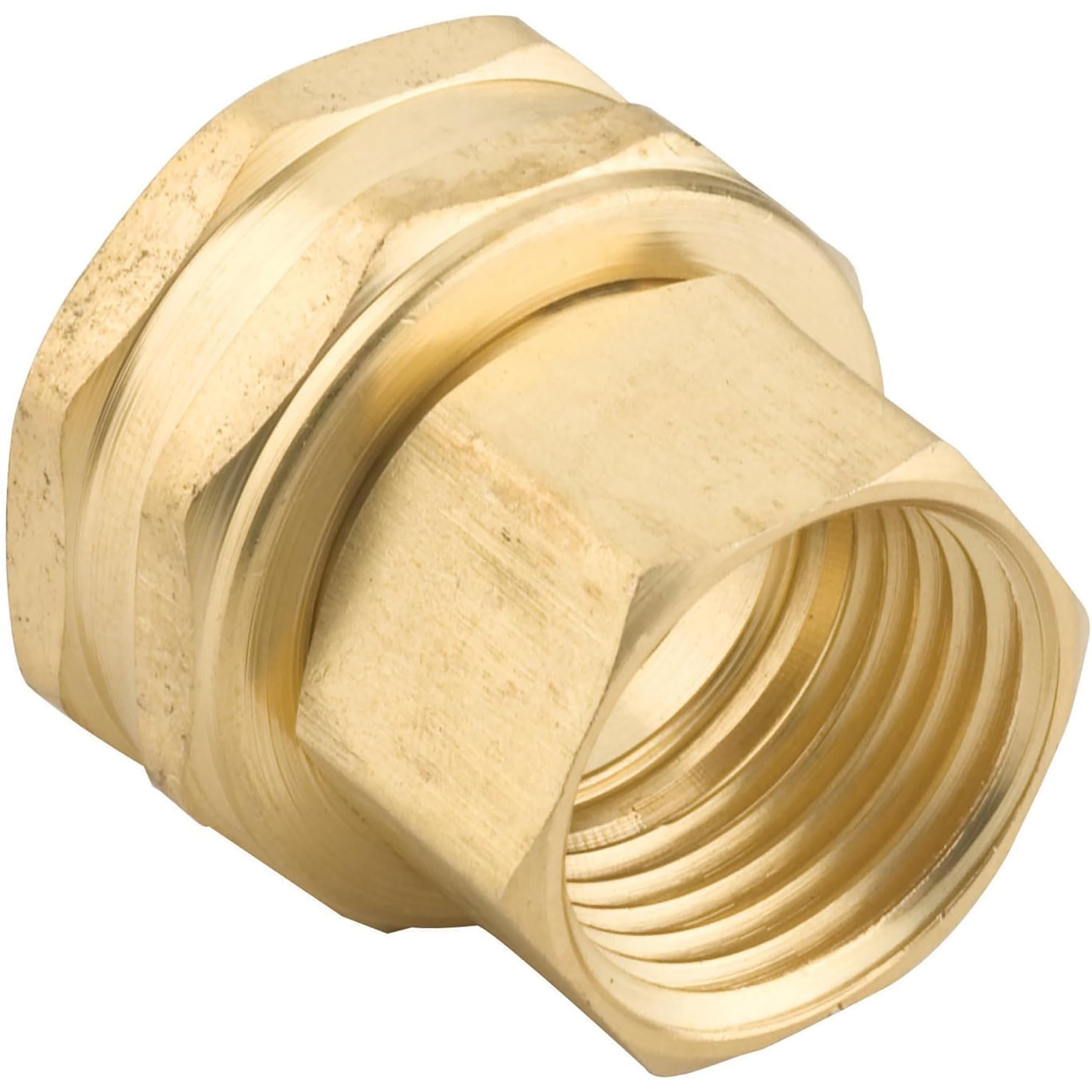 Gilmour Pro Brass Double Female Hose Connector, Swivel Hose Connector Thread Size 1/2" NPT (F) to 3/4" NH (F) - Image 3