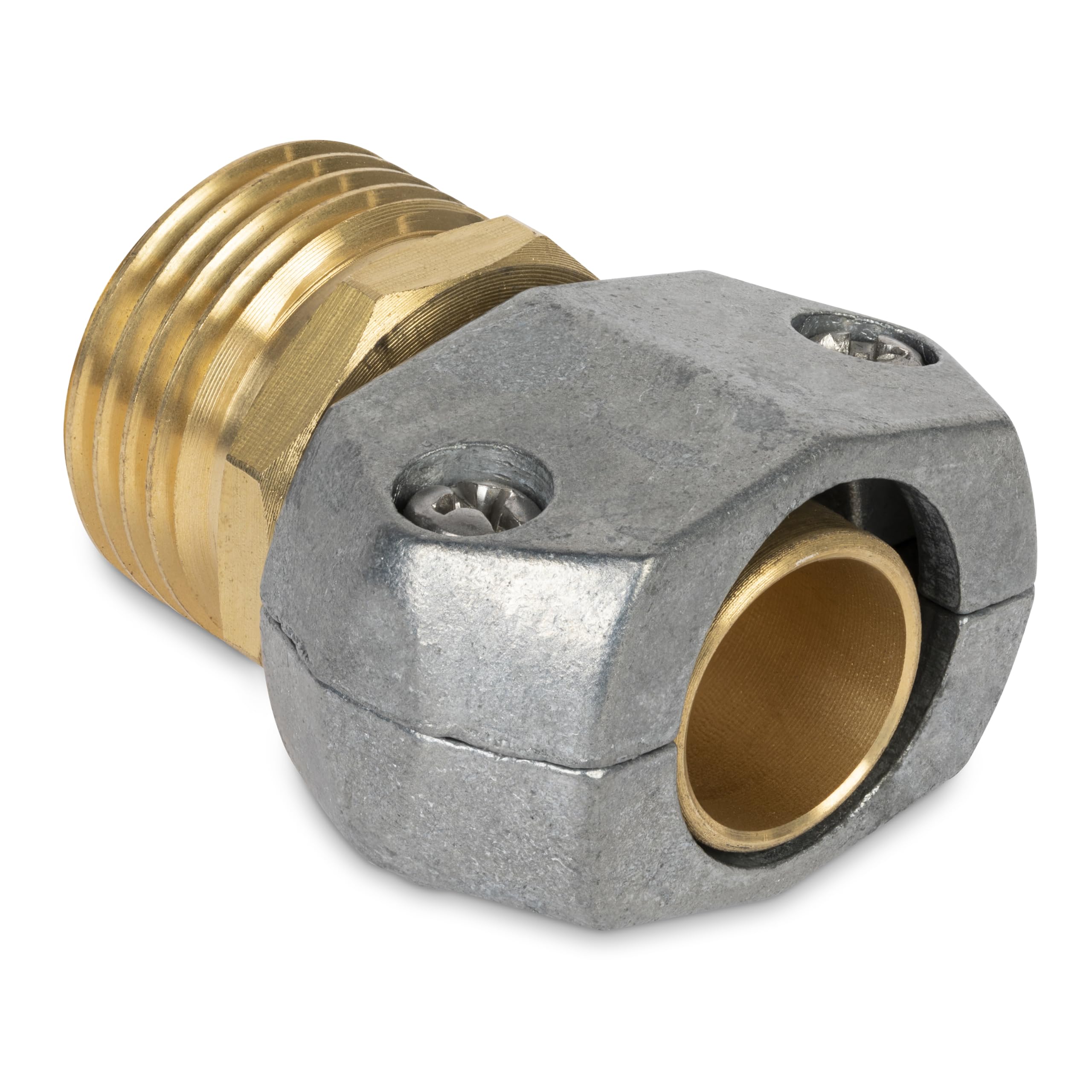 Gilmour Pro Brass Garden Hose Repair Kit Clamp Mender, Male Hose End Repair for 5/8" and 3/4" Water Hose Fittings - Image 4