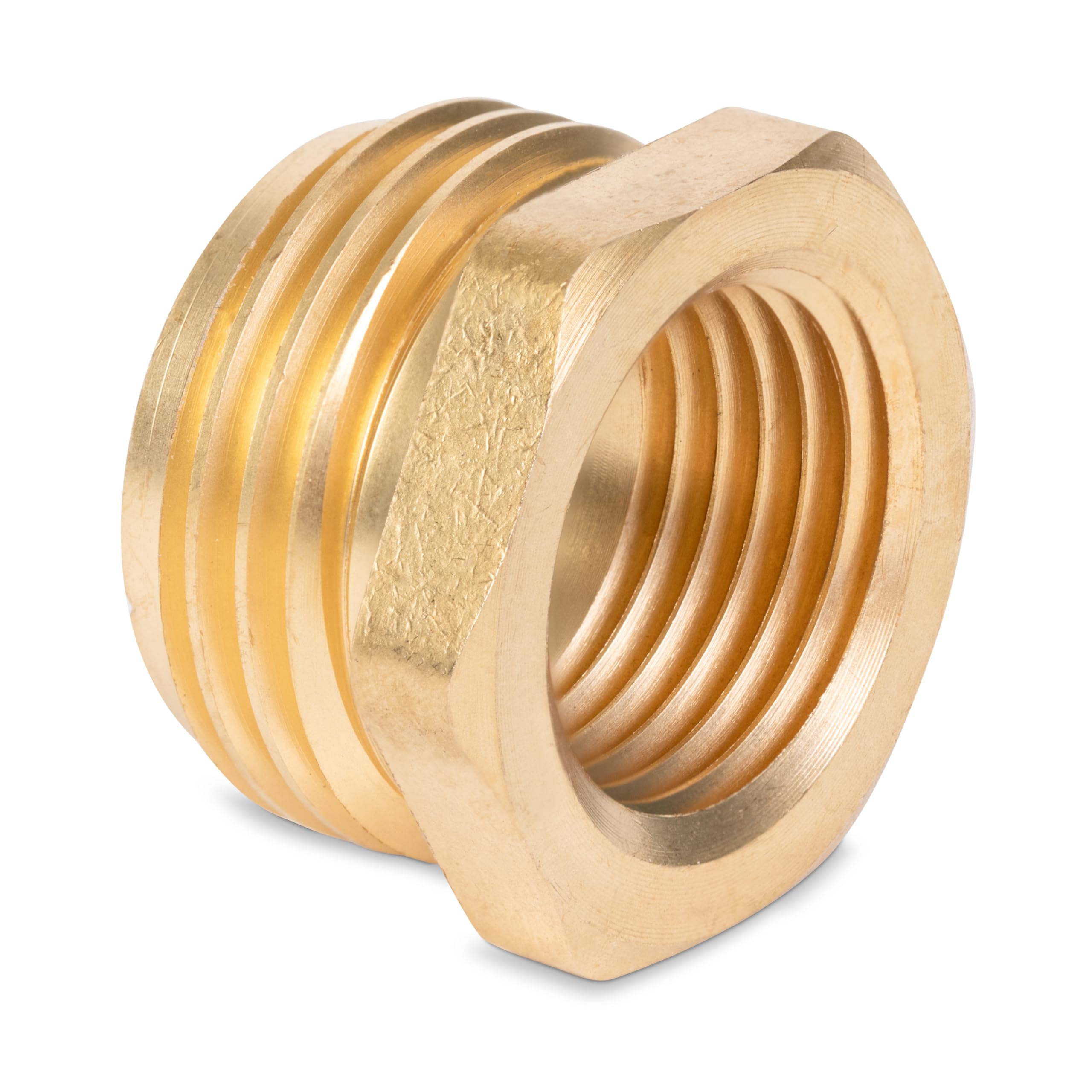 Gilmour Pro Brass Male to Female Hose Connector, Swivel Hose Connector Thread Size 1/2" NPT (F) to 3/4" NH (M) - Image 3