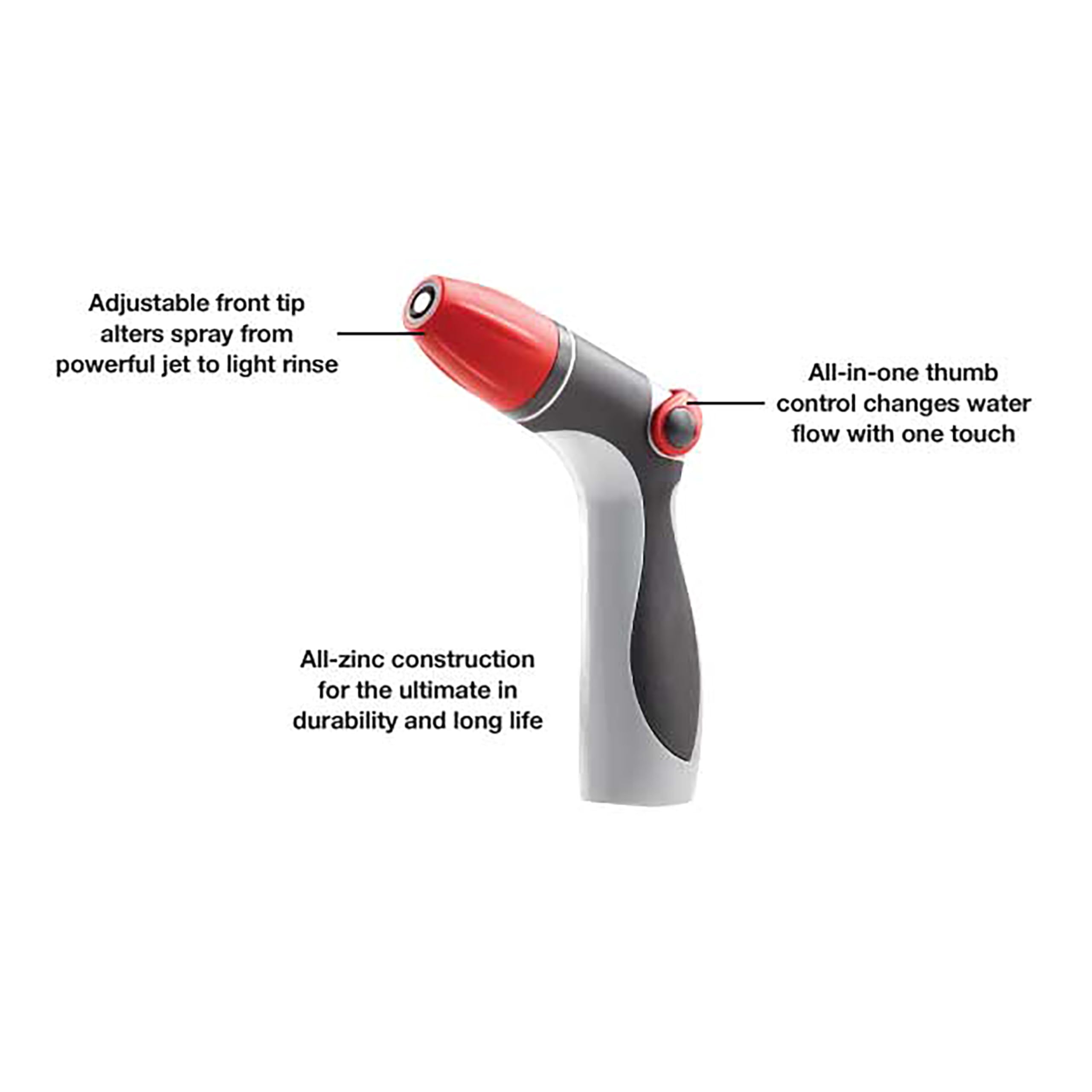 Gilmour Pro Heavy Duty Adjustable Garden Hose Nozzle, Crush Proof Hose Nozzle for Watering and Cleaning - Image 3