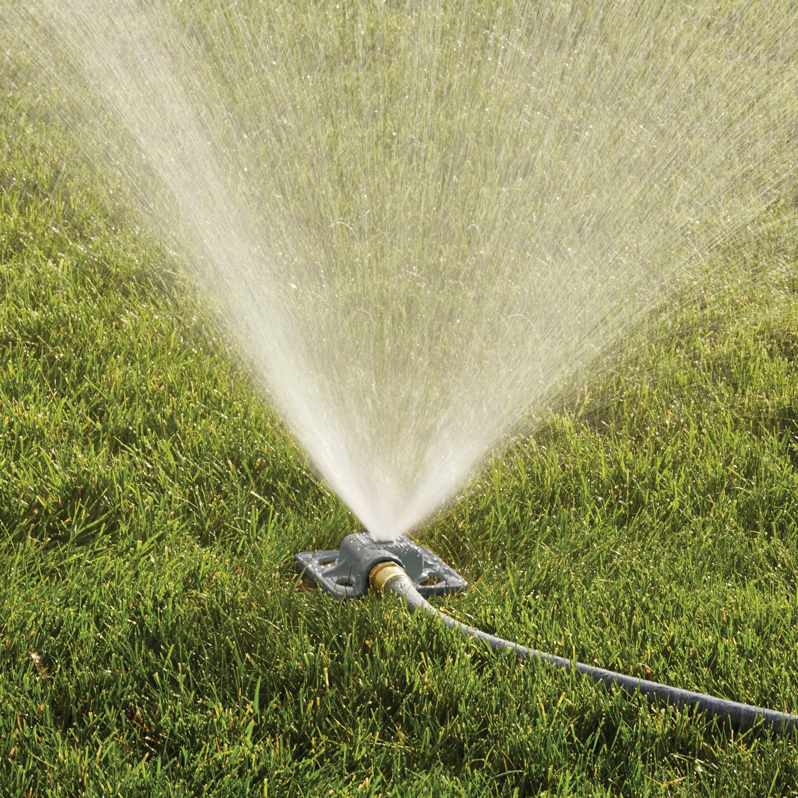 Gilmour Stationary Spot Sprinkler, 900 Sq Ft Cast Iron Metal Garden Sprinkler for Small Areas, Square Sprinkler for Gardens and Flowerbeds - Image 5